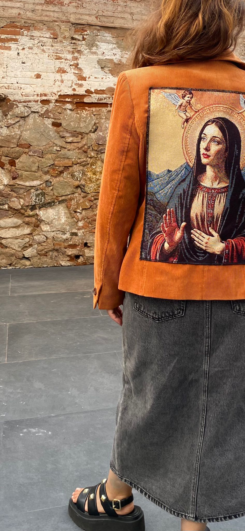 Blazer de pana naranja