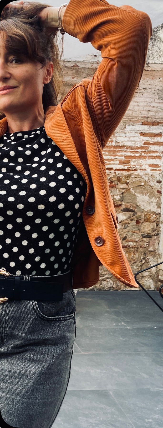 Blazer de pana naranja