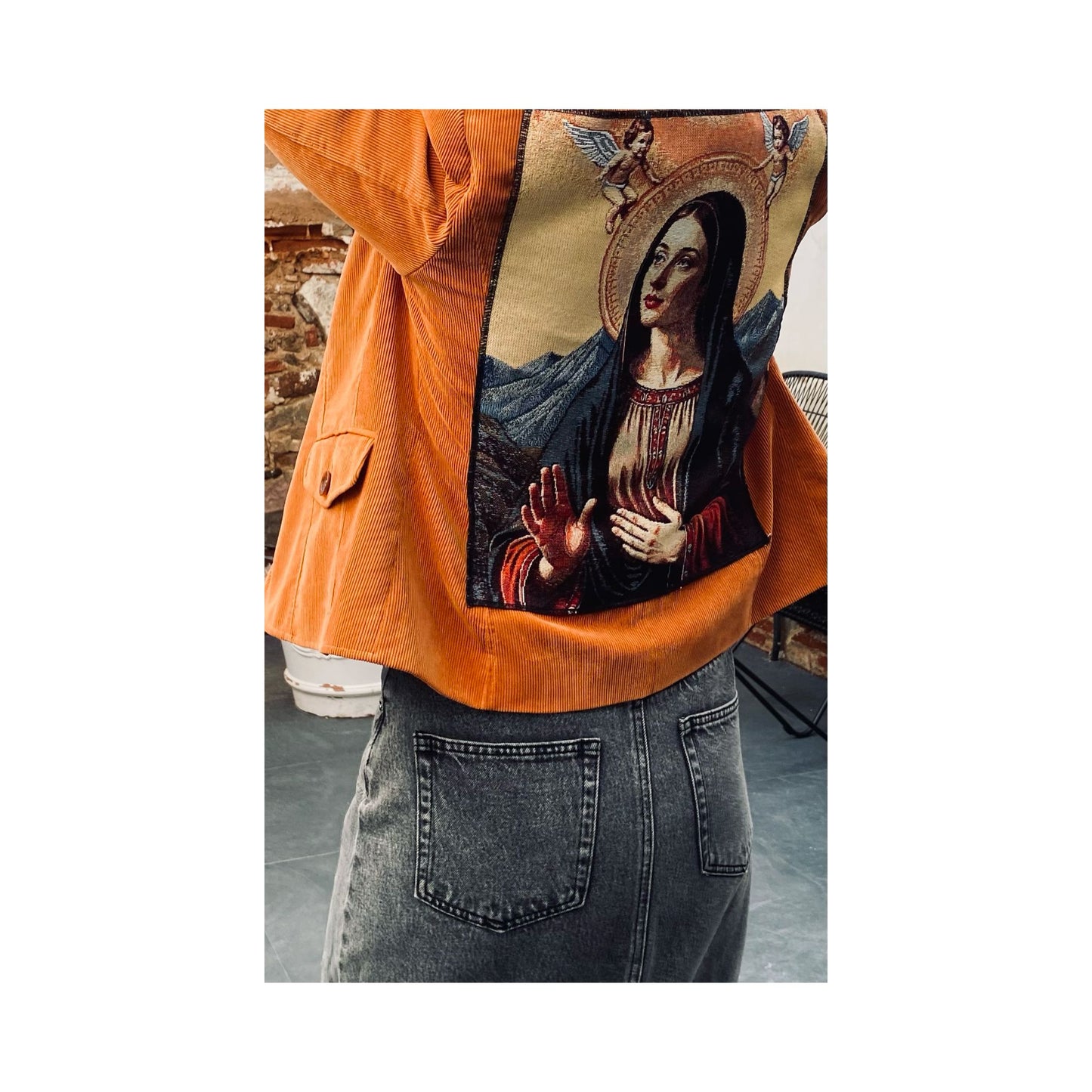 Blazer de pana naranja