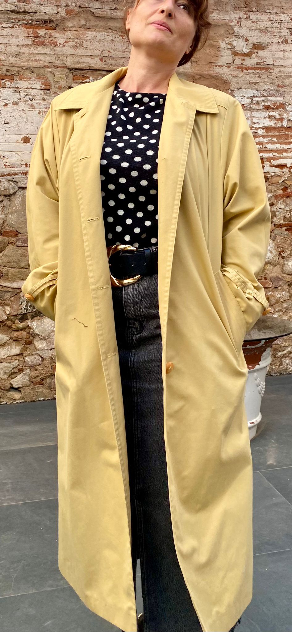 Gabardina beige larga L/XL