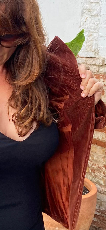 Blazer terciopelo burdeos