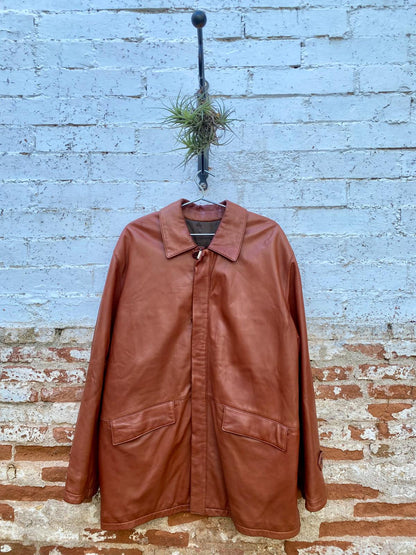 Chaqueta de piel - talle "oversize"
