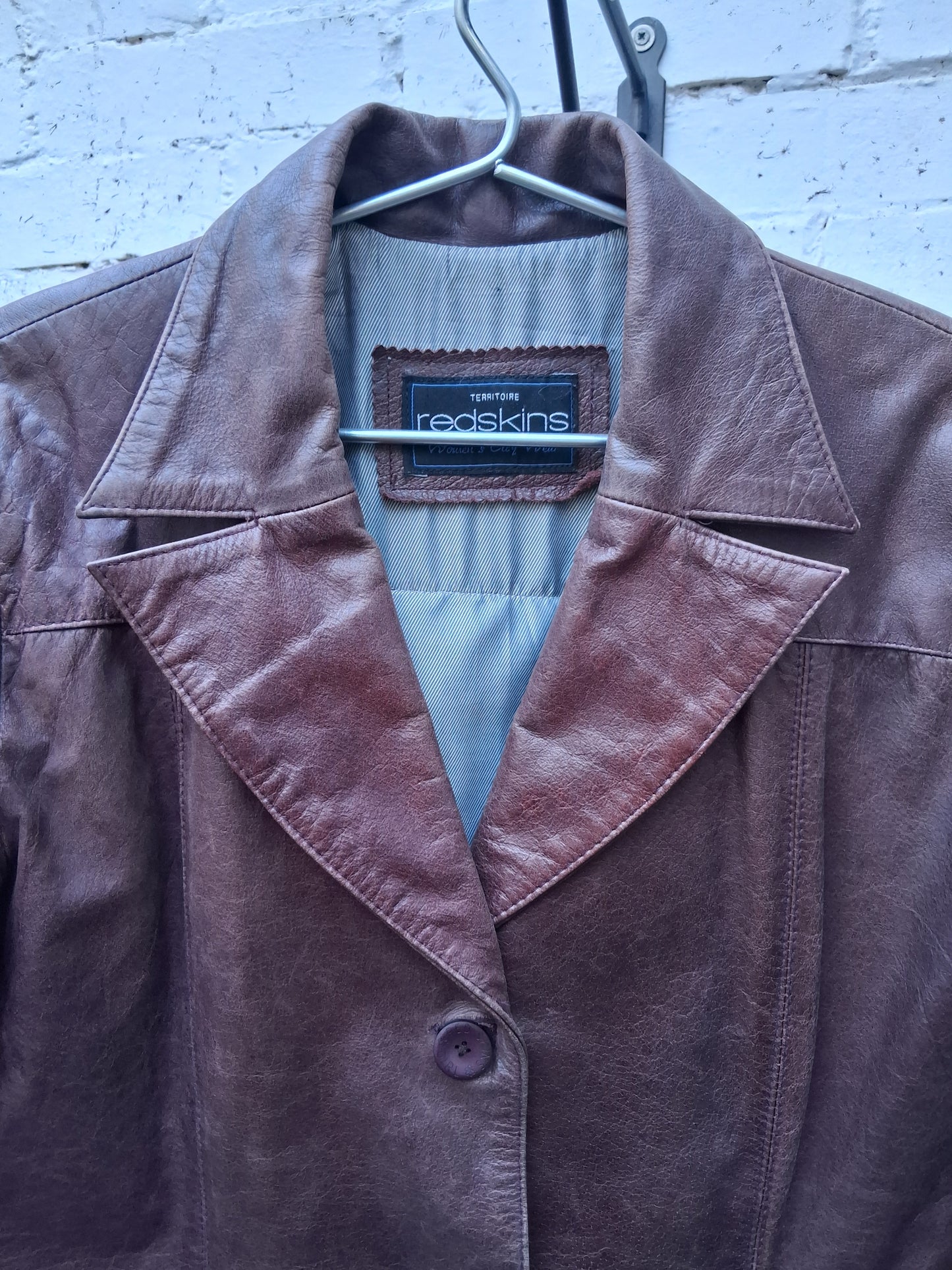 Gabardina de piel talla M