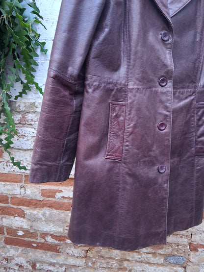 Gabardina de piel talla M