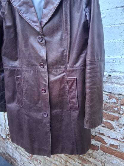 Gabardina de piel talla M