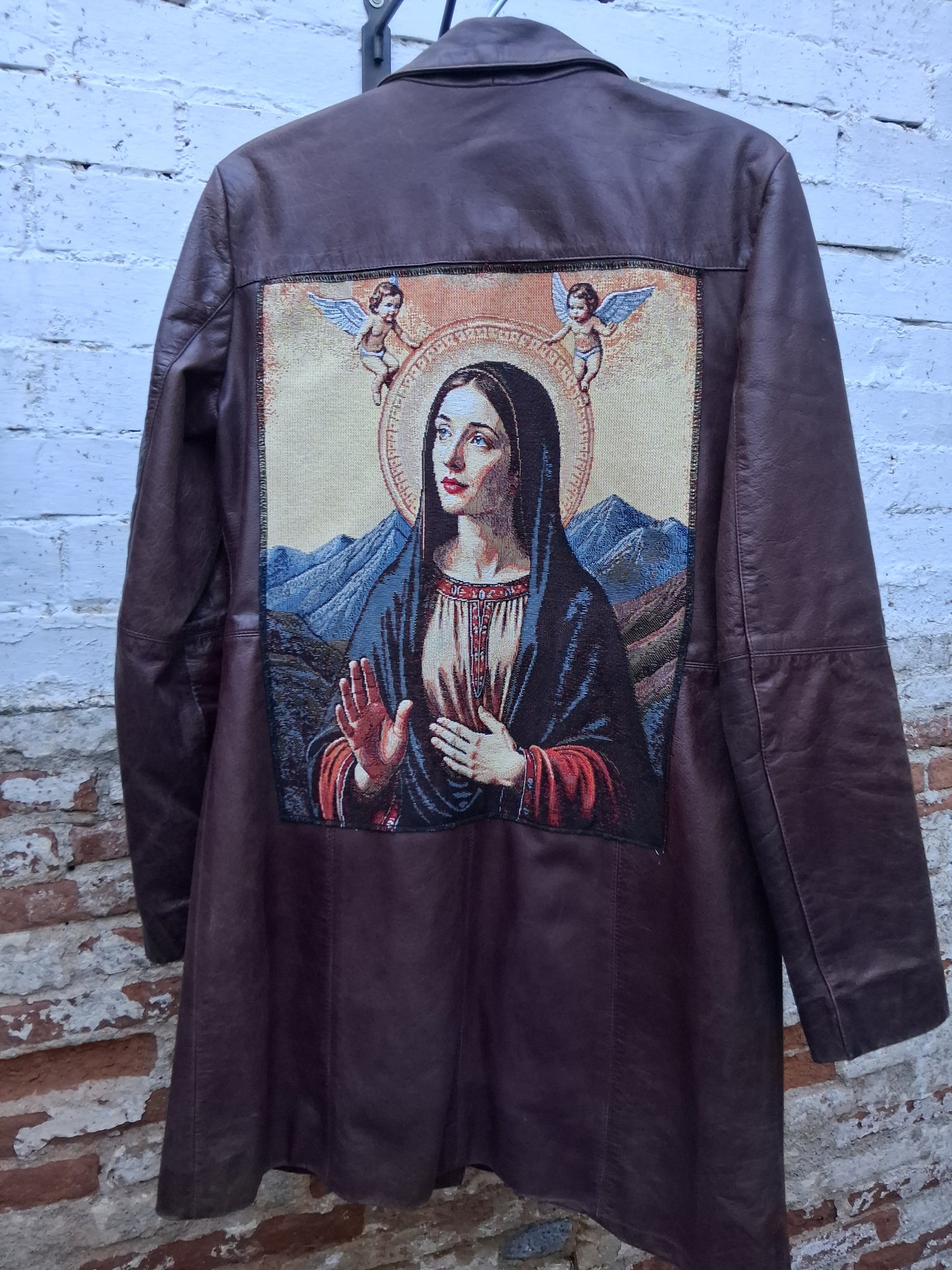 Gabardina de piel talla M